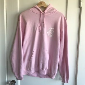 Pink Anti Social Social Club hoodie